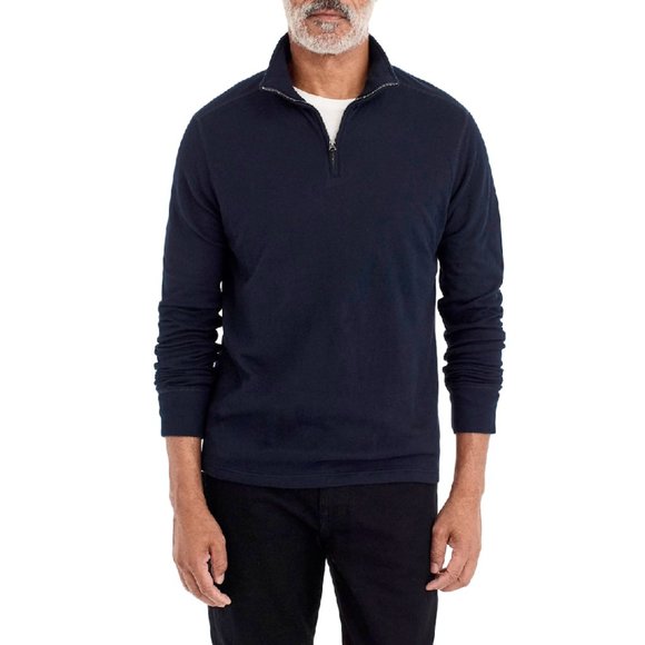 J. Crew Other - J.Crew Navy Dye Double Knit Half Zip Pullover XXL